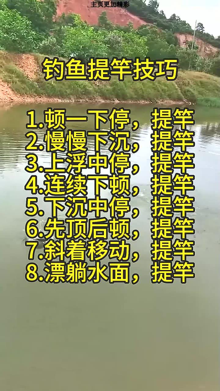 钓鱼起竿技巧(钓鱼起竿技巧视频)