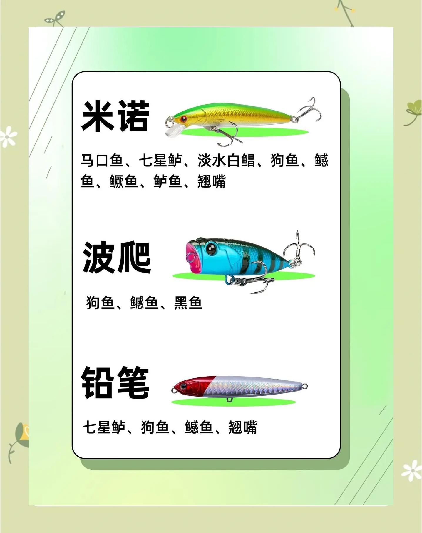 路亚与鱼种(路亚鱼种类大全)