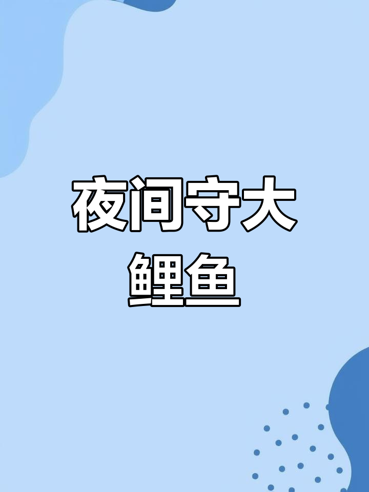 夜钓守鲤鱼技巧(夜钓鲤鱼注意事项)
