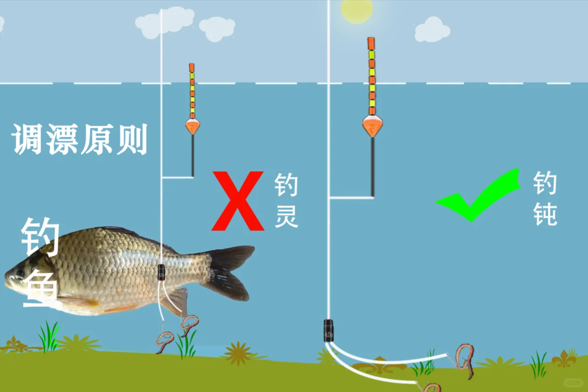 双漂钓鱼技巧(双浮漂钓法详细教程)