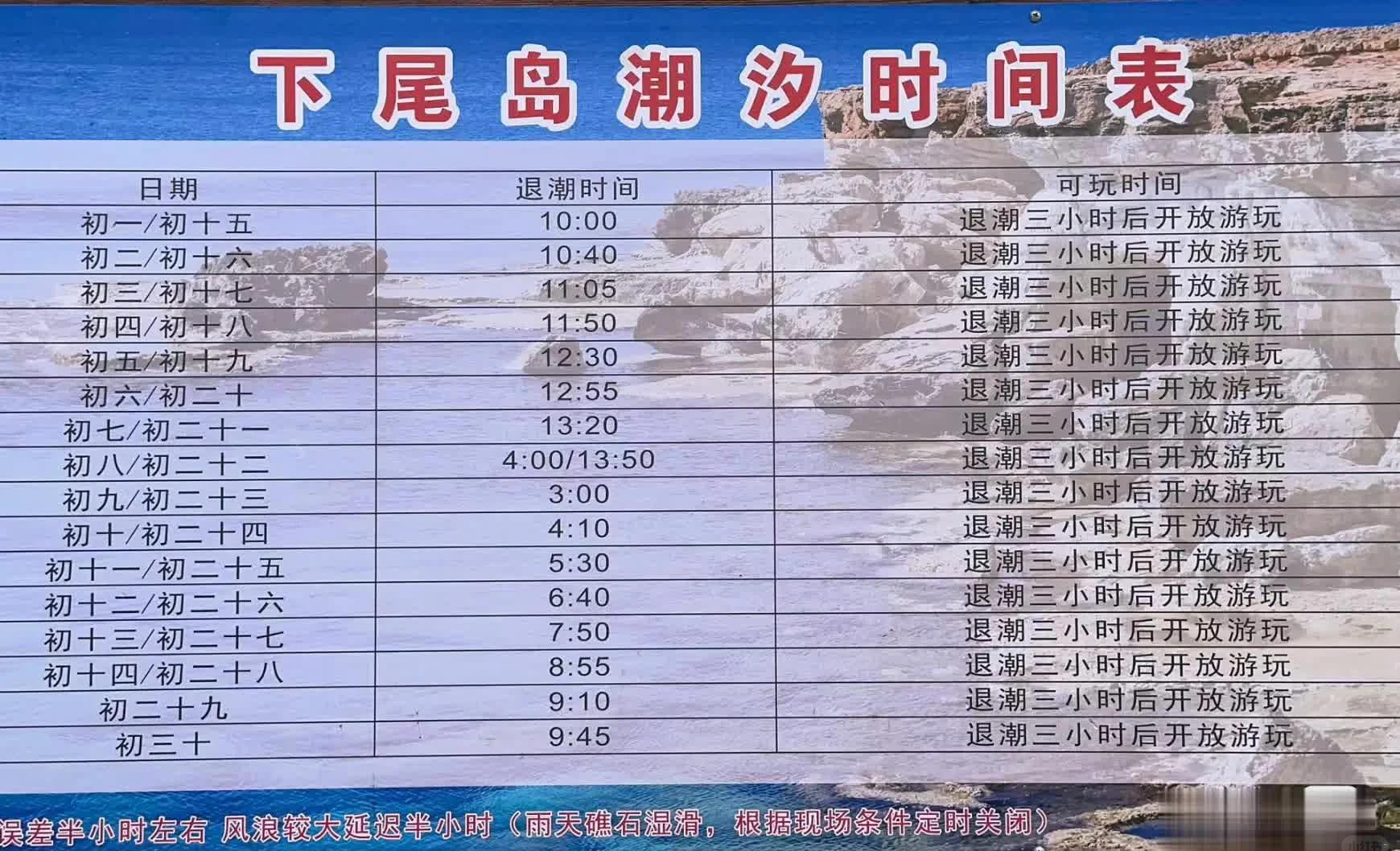 海钓小潮时间(海钓潮汐什么潮合适)