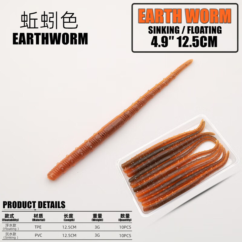 路亚亮片挂真蚯蚓(路亚亮片挂蚯蚓能钓上鱼吗)