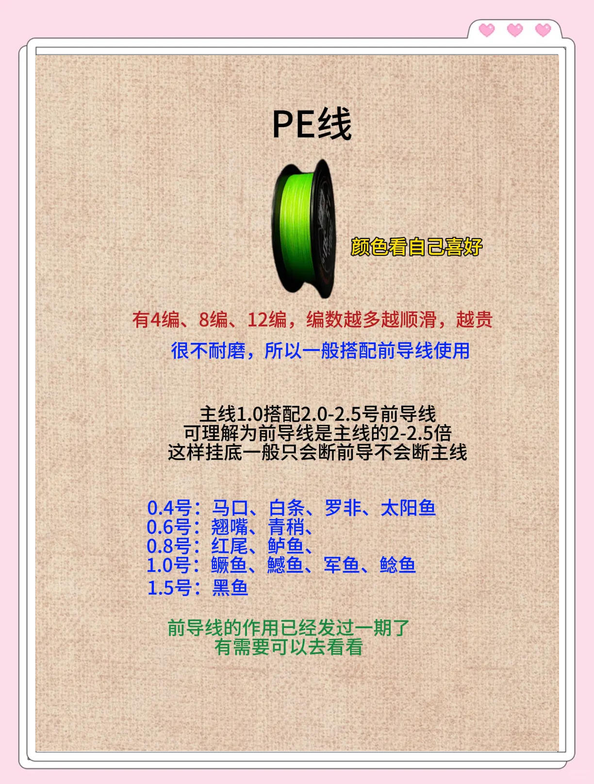 路亚线号的选择(路亚线线号怎么选)