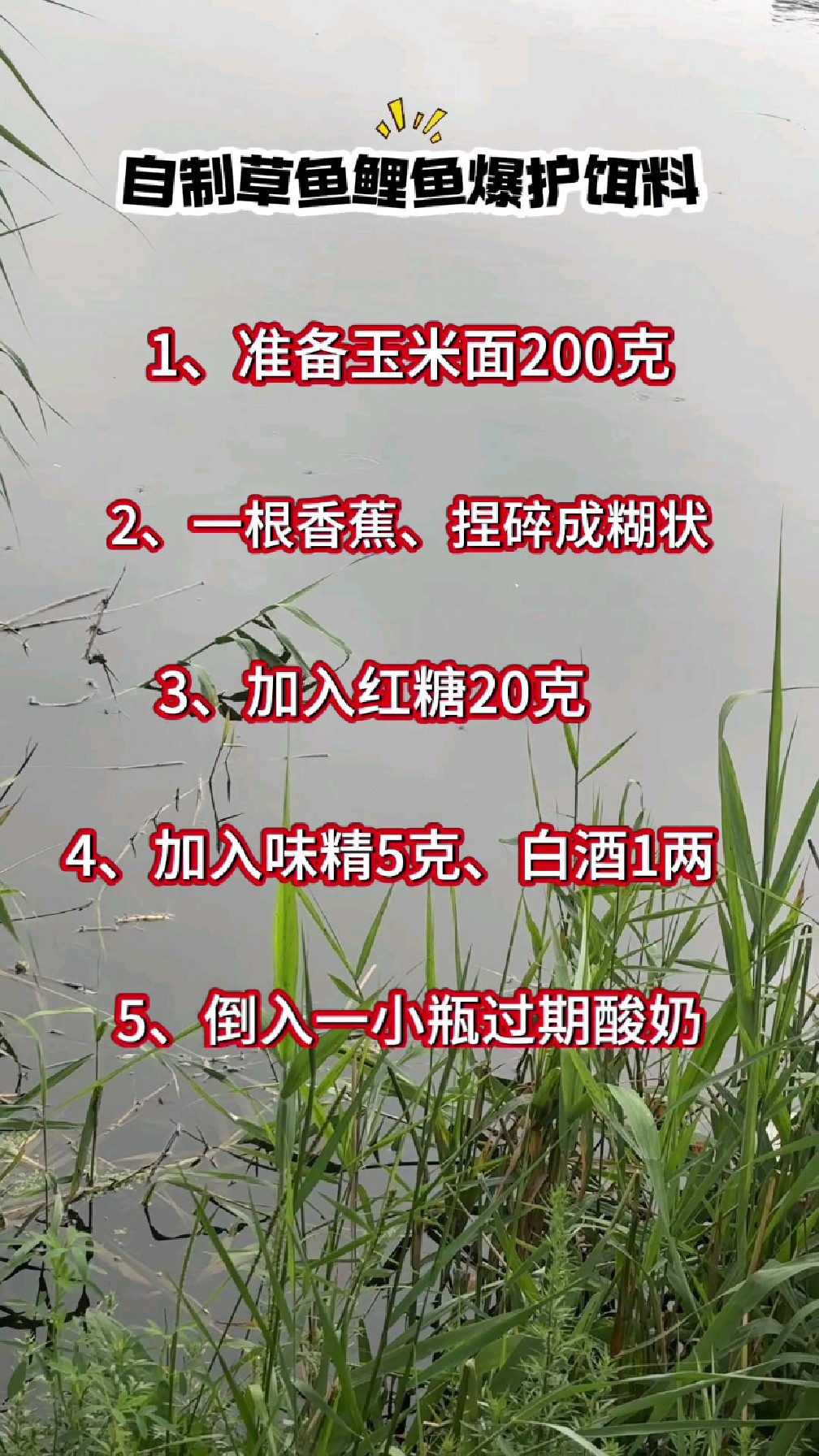 自制爆炸饵料鲫鱼配方的简单介绍 自制爆炸饵料鲫鱼配方的简单介绍