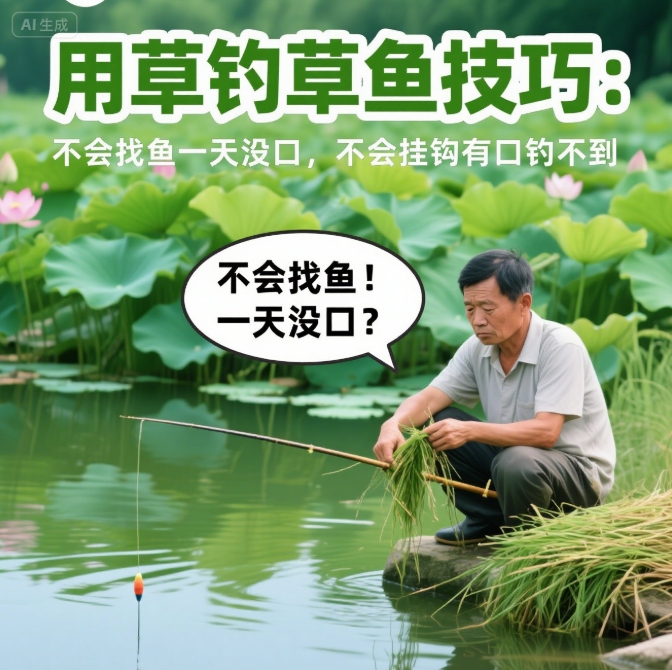 夏季钩草鱼的技巧(夏天钩草鱼钩深还是钩浅)