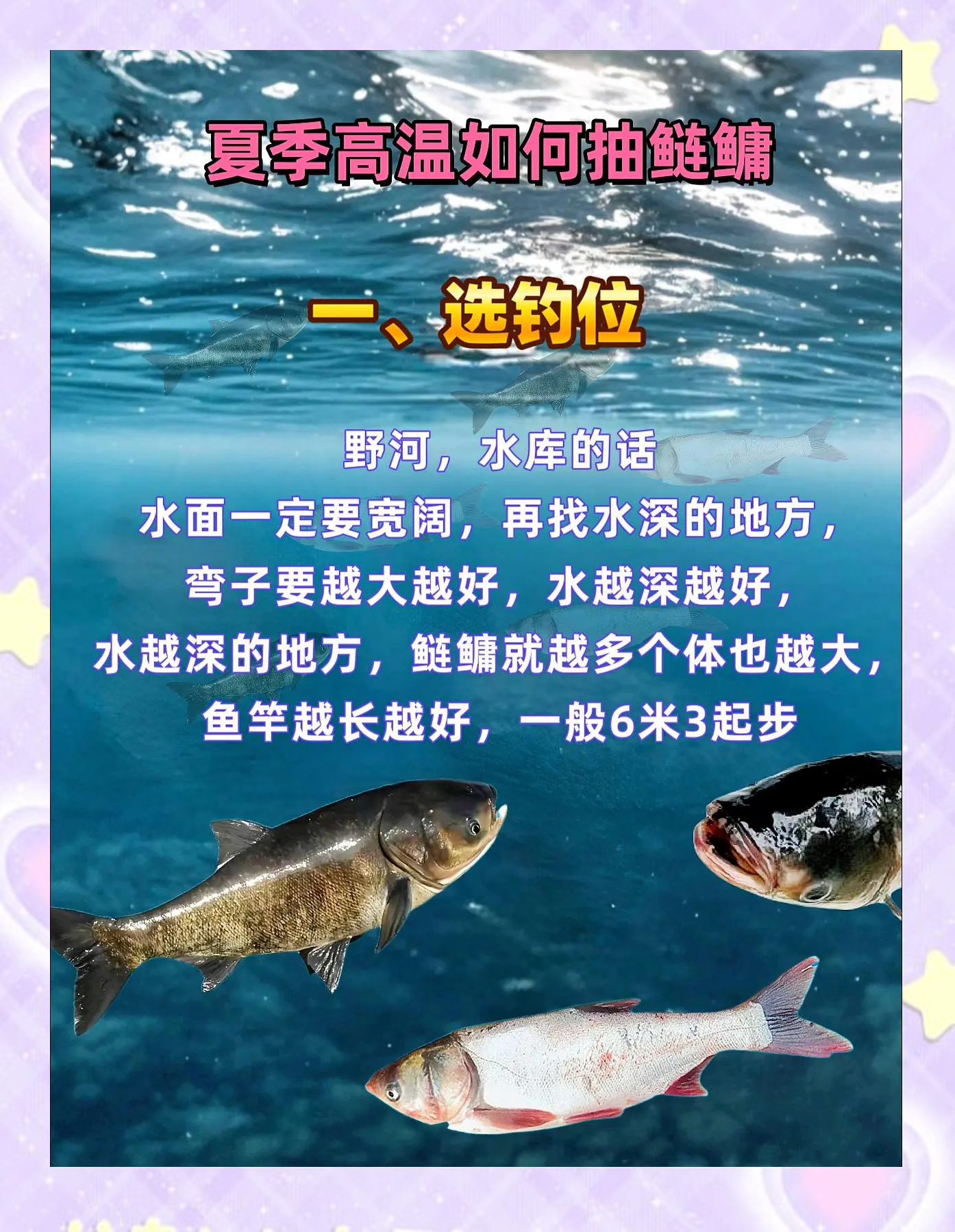 水库湖泊钓鲢鳙鱼技巧(大水库钓鲢鳙如何诱鱼)
