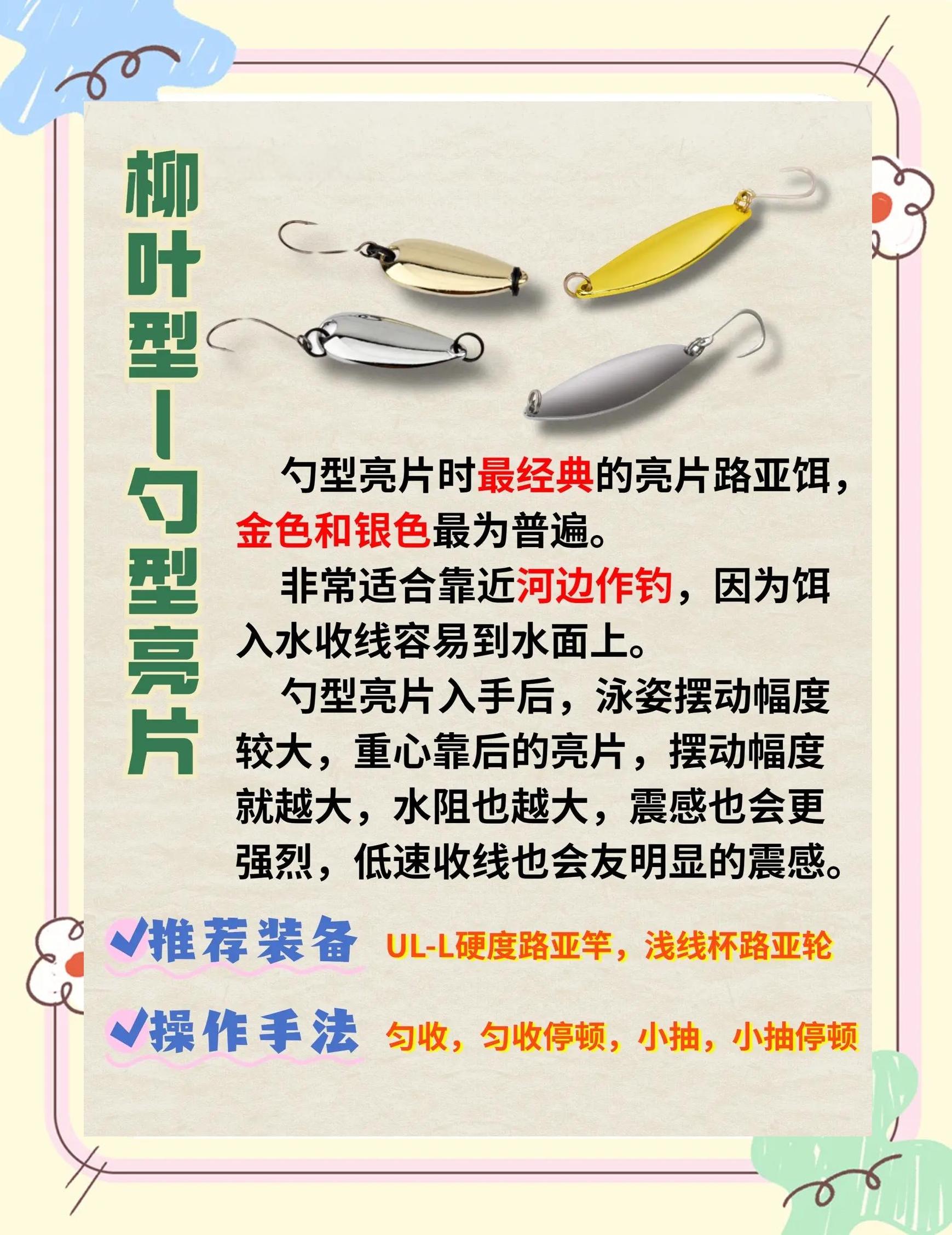 路亚亮片分类(路亚亮片种类和使用方法)
