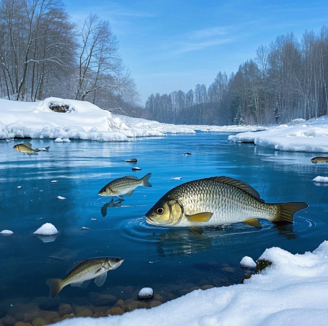 冬天河流垂钓技巧(冬天野河垂钓技巧)